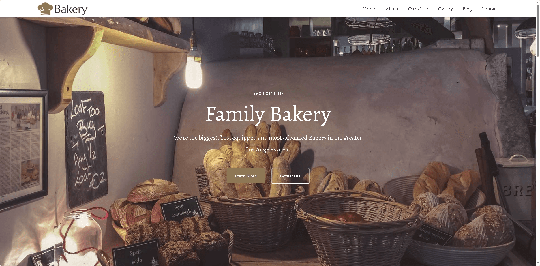 Bakery Landing Page