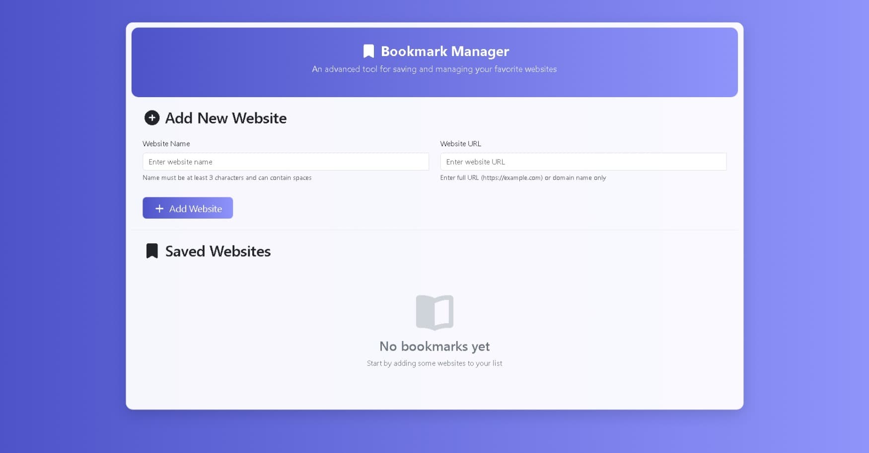 Bookmark Manager